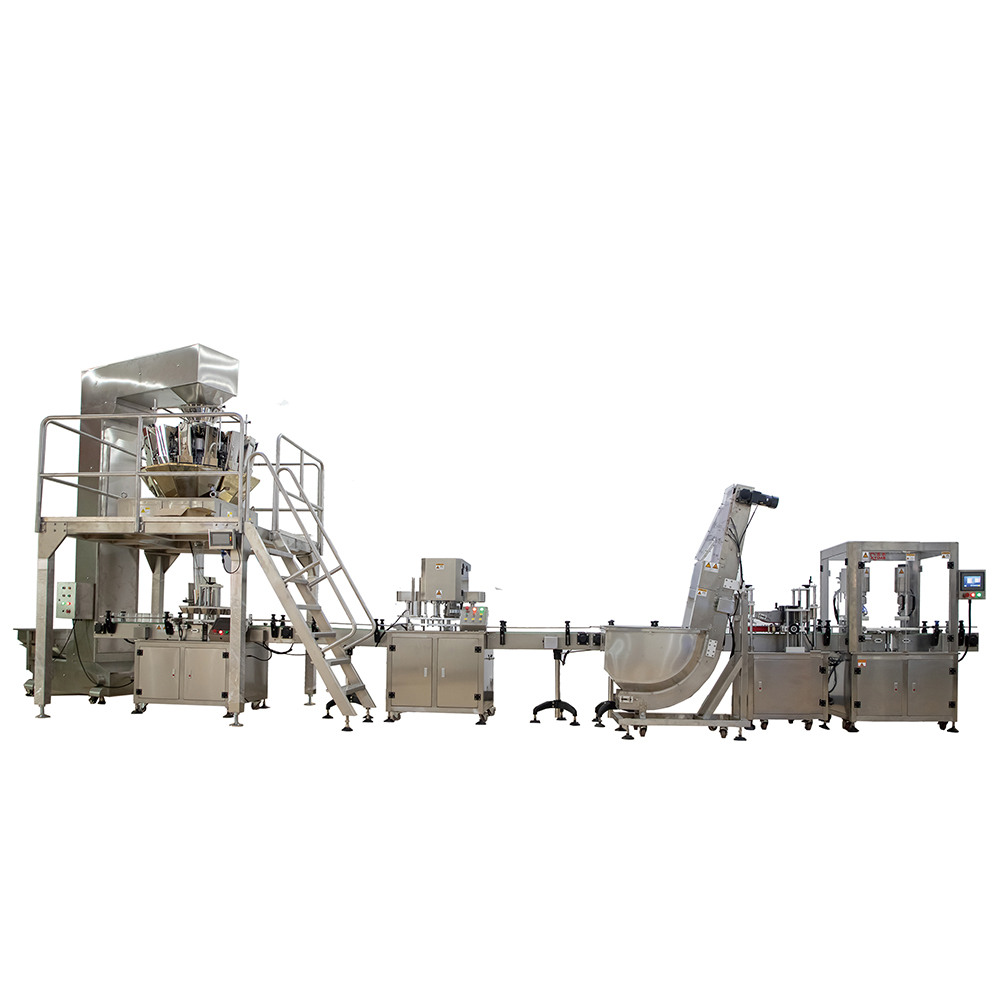 組合秤+封罐機+提升機+旋蓋機(圖1)